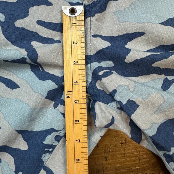 Vintage Y2K State Property Blue Gray Camo Baggy Shorts Skater Waist Size 34 - Picture 8 of 15